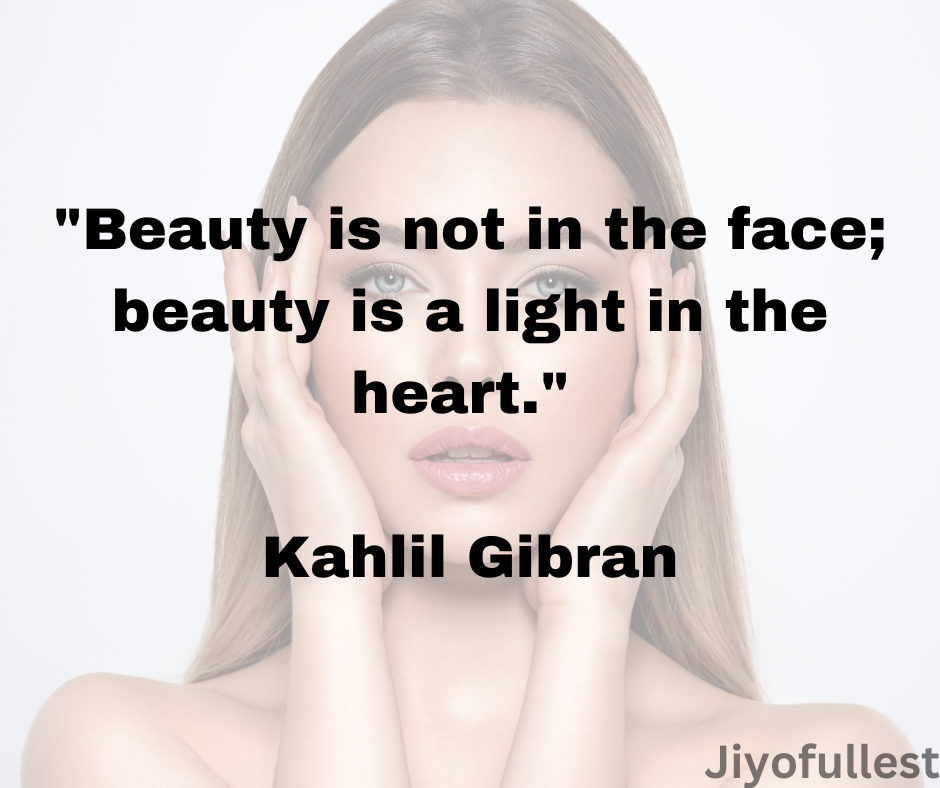 Beauty is not in the face