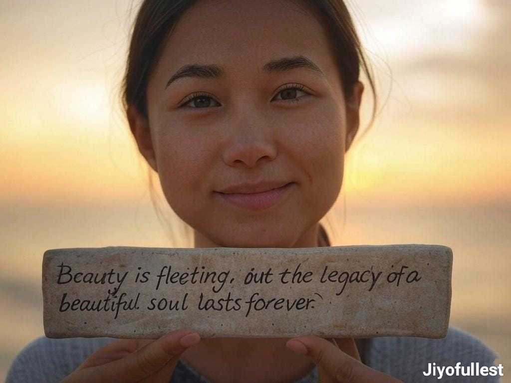 Beauty is fleeting, but the legacy of a beautiful soul lasts forever.