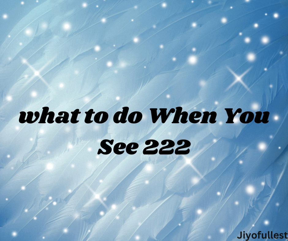 what to do When You See 222