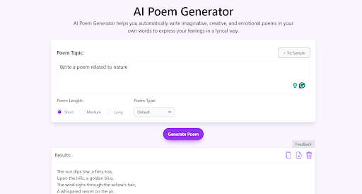 AI Poem Generator for AI Poem