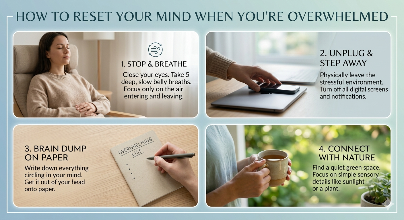 How to Reset Your Mind When You’re Overwhelmed (Step-by-Step)