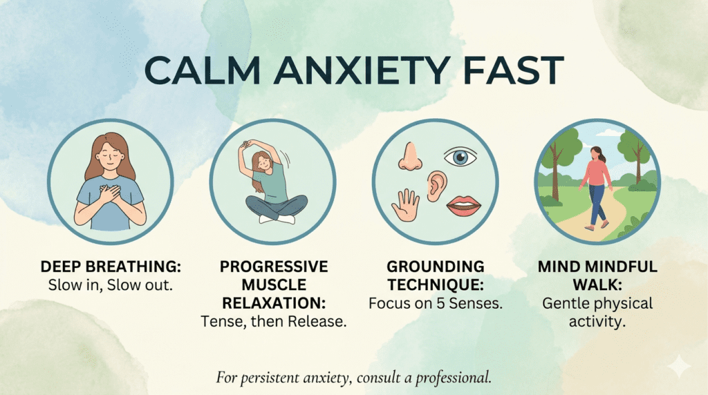 reduce anxiety immediately