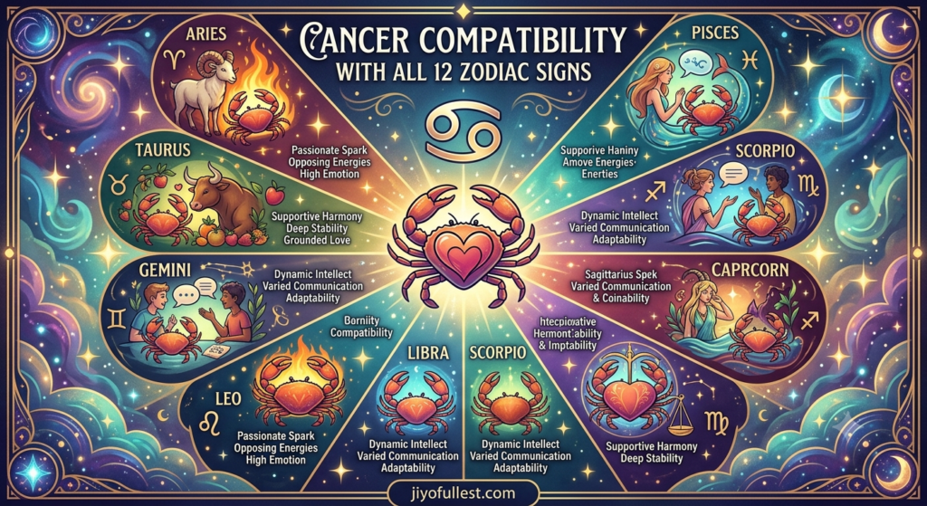Cancer Compatibility With All 12 Zodiac
