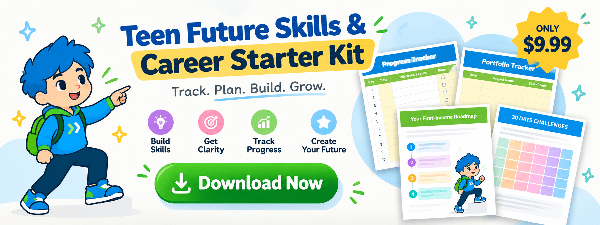 Teen Future Skills & Career Starter Kit — digital skills workbook for teens