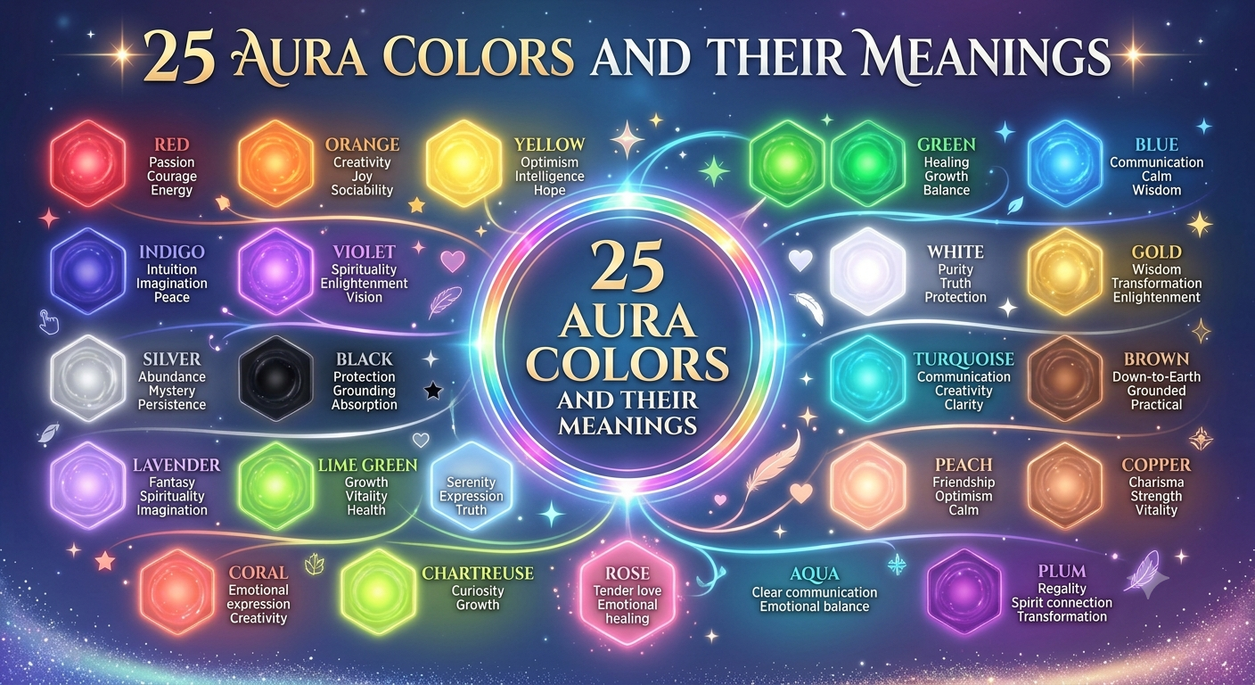 25 Aura Colors and Their Meanings: Chart, Shades and How to Find Yours